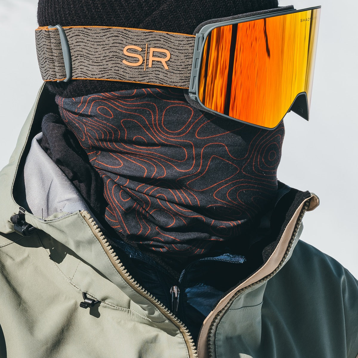 Alternative view of Snow Goggle Face Shield - Ember Terrain